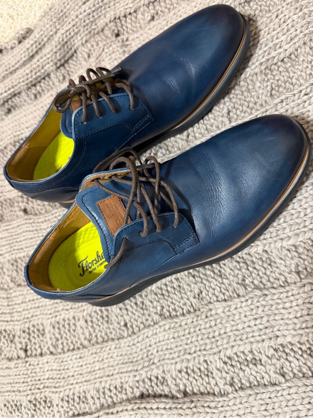 💥Florsheim Blue Leather Derby Men shoe. Very Nice! 💥Trusted Seller 💥 - Picture 7 of 7